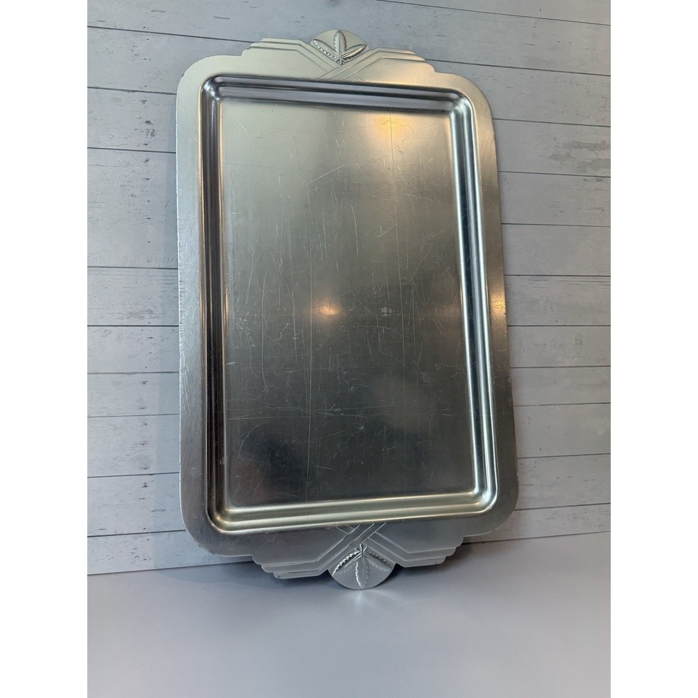Vintage Kensington Aluminum Works Art Deco Serving Tray 18" x 11"